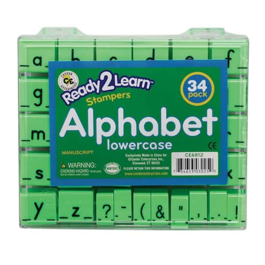 Ready2Learn&#x2122; 1&#x22; Manuscript Alphabet Stamps, Lowercase, 34/Pack